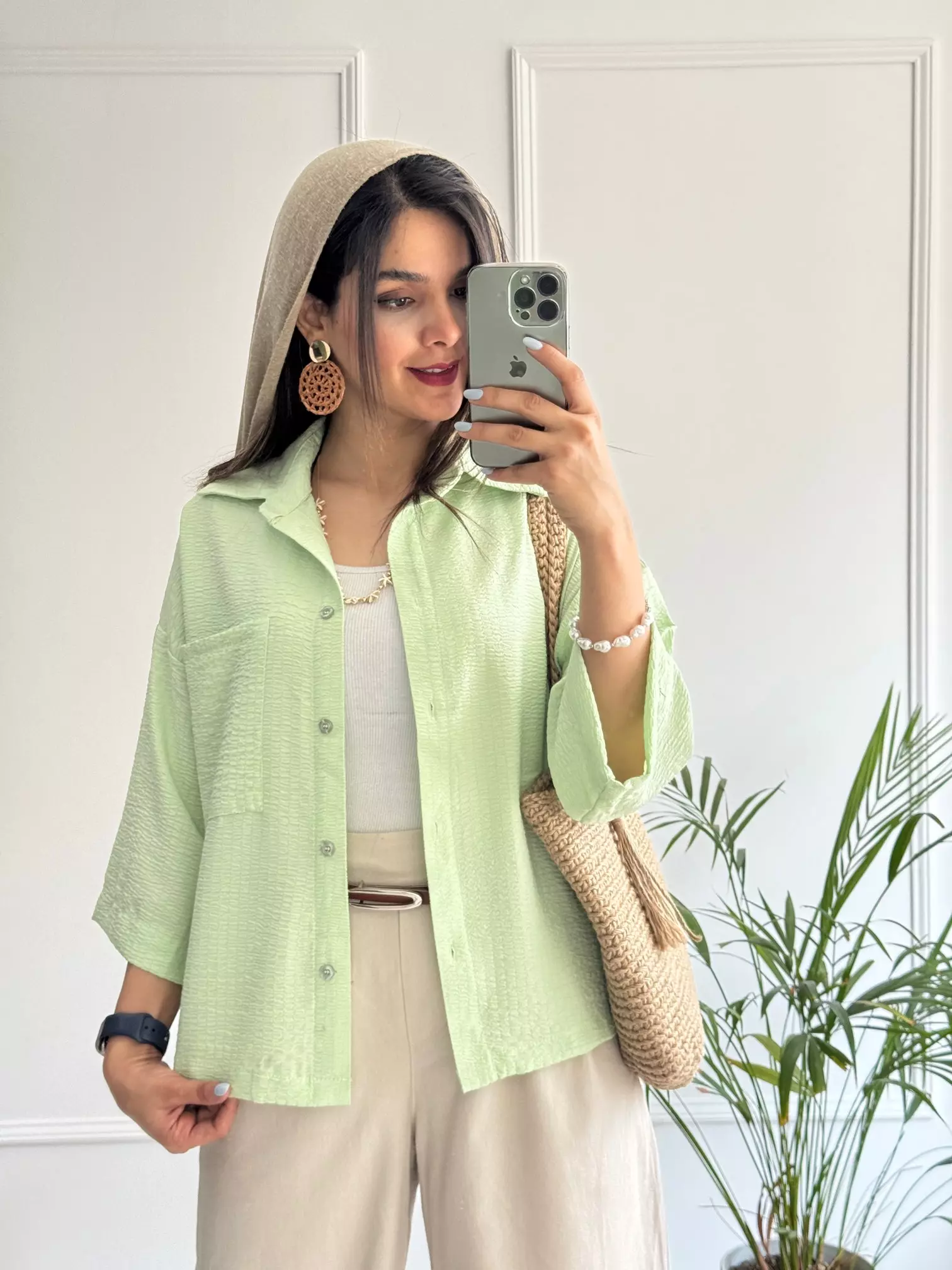 مانتو شومیزی باکسی آبنباتی